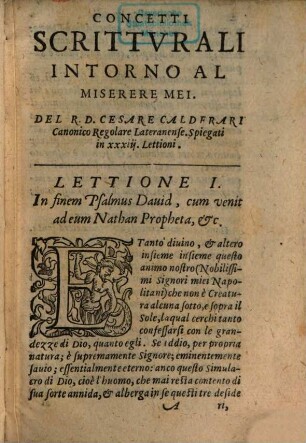 Concetti Scritturali intorno al Miserere