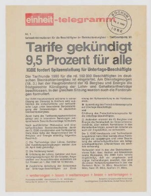 "Tarife gekündigt. 9,5 Prozent für alle"