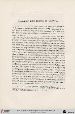 Fragments d'un voyage en Espagne