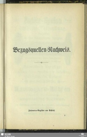 Bezugsquellen-Nachweis