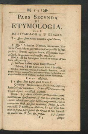 Pars Secunda De Etymologia