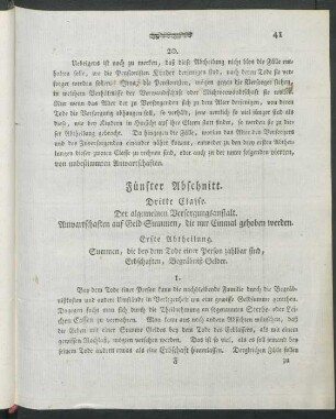 Fünfter Abschnitt. Dritte Classe. Der allgemeinen Versorgungsanstalt
