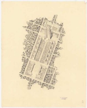 Altstadtsanierung, Berlin: Perspektivische Ansicht (Vogelschau)