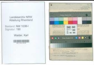 Entnazifizierung Karl Walder , geb. 13.05.1890 (Polizei-Obltn. a. D.)