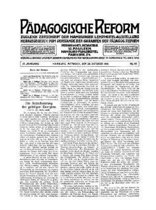 Die Sozialisierung der geistigen Energien