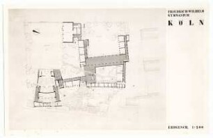 Friedrich-Wilhelm-Gymnasium, Köln: Grundriss Erdgeschoss 1:200
