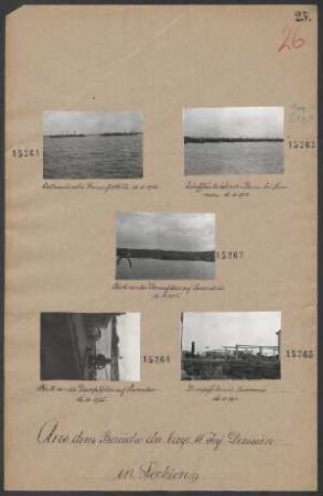 In Serbien: Blick von der Donaufähre auf Semendria 16.11.1915