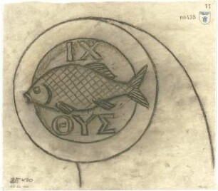 Bestelmeyer, German; Murnau am Staffelsee (Bayern); Ev. Kirche und Pfarrhaus - Ornamentdetail (Fisch)