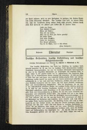 Deutsches Geistesleben, deutsche Volksbildung und deutscher Religionsunterricht : kritische Betrachtungen ; II. ; [Fortsetzung]
