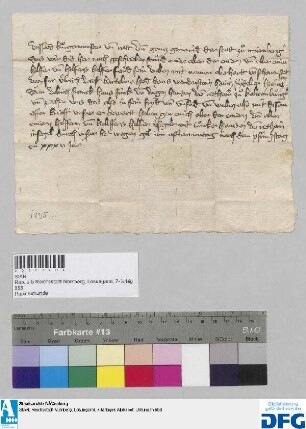 Eberhartt von Schauenstetten, Vocz Sur, Uelrich Luiest, Bartelme Hod, Hanns Werdenstain, Haincz Fydeller, Haincz Daem, Uolrich Franck, Hanns Frueck sagen von Hansen von Riethain zu Kaltenburg wegen der Stadt Nürnberg Fehde an. - Siegler: Hanns von Riethain.