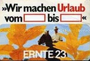 Werbeschild für "Ernte 23"-Zigaretten