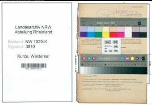 Entnazifizierung Waldemar Kurze , geb. 04.09.1903 (Molkereileiter)
