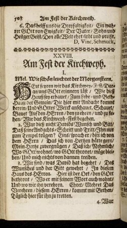 XXVIII. Am Fest der Kirchweyh.
