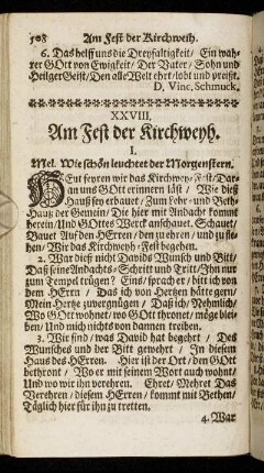 XXVIII. Am Fest der Kirchweyh.