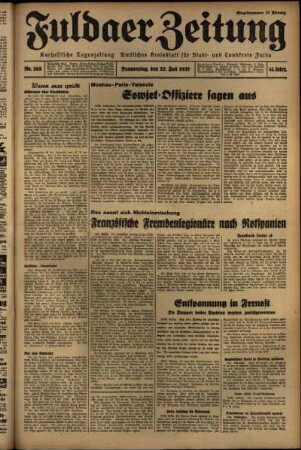 Ausgabe vom Donnerstag, den 22. Juli 1937.