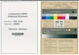 Entnazifizierung Gerhard Stemann , geb. 22.07.1886 (Steiger)