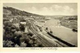 Ansicht von Vlotho mit Amthausberg und Weserbrücke