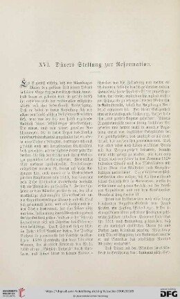 XVI. Dürers Stellung zur Reformation