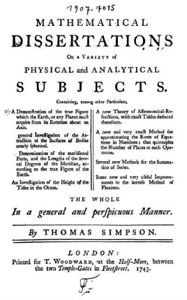 Mathematical dissertations on a variety of physical and analytical subjects