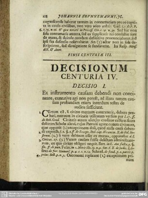 Decisionum Centuria IV.