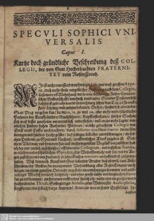 Speculi Sophici Universalis