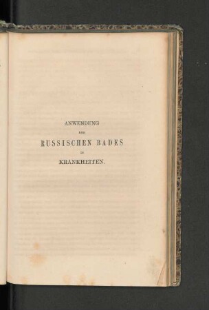 Anwendung des russichen Bades in Krankheiten.