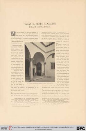 Paläste, Höfe, Loggien (Palazzi, Cortili, Logge)