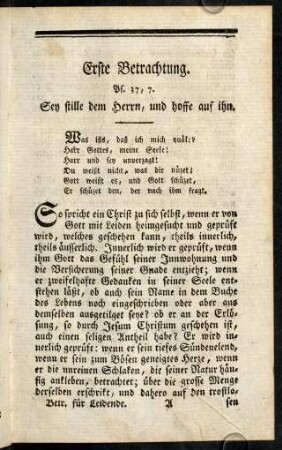 1-14, Erste Betrachtung. - Zweyte Betrachtung.