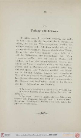 IV. Umfang und Grenzen