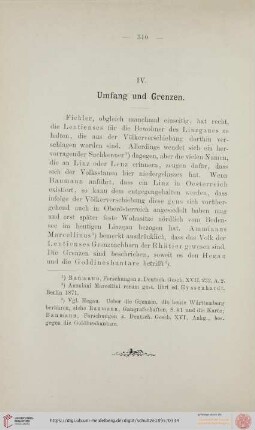 IV. Umfang und Grenzen