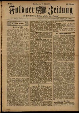 Erste Ausgabe vom Dienstag, den 11. Mai 1897.