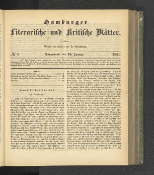 No. 8. 25. Januar 1851