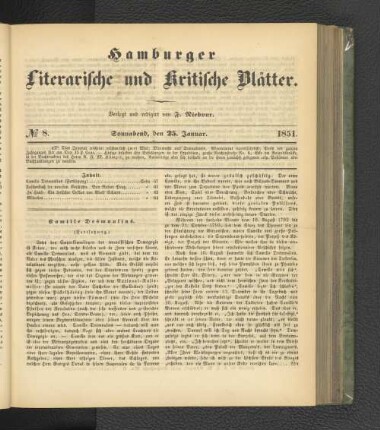 No. 8. 25. Januar 1851