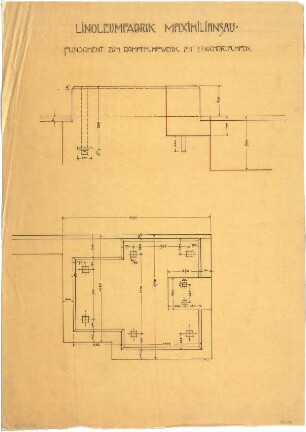 Billing, Hermann; Maximiliansau (Rheinland-Pfalz); Linoleumfabrik - Dampfpumpenwerk, Fundament