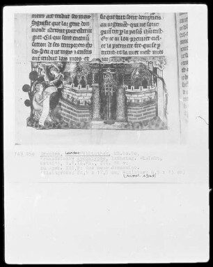 Französische Apokalypse — Ein Engel zeigt Johannes das Neue Jerusalem, Folio 51verso