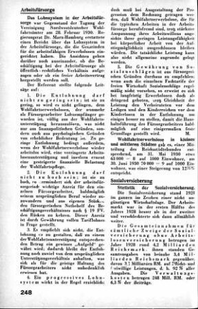 Das Lohnsyslent in der Arbeitsfürsorge [Arbeitsfürsorge]