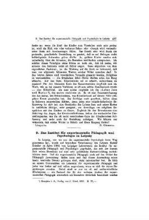 Das Institut für experimentelle Pädagogik und Psychologie in Leipzig