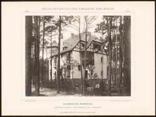 Villa Kalisch-Lehmann, Berlin-Grunewald: Gartenansicht (aus: Hermann Rückwardt, Villen-Neubauten der Umgebung von Berlin)