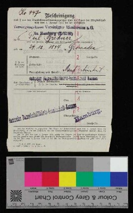 Paul Brehmer - Versorgungskasse Vereinigter Rhedereien a.G. in Hamburg