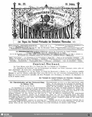 Die Uhrenindustrie auf der Weltausstellung in Chicago 1893