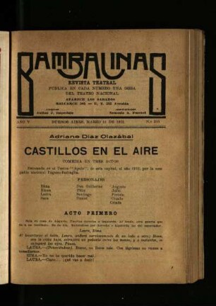 Castillos en el aire : comedia en tres actos