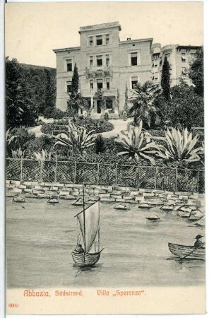 Abbazia, Südstrand. Villa "Speranza"