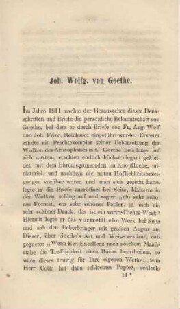 Joh. Wolfg. von Goethe