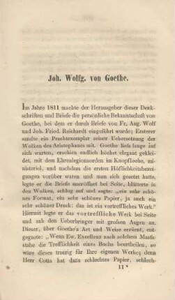 Joh. Wolfg. von Goethe