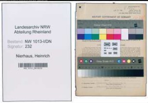 Entnazifizierung Heinrich Nierhaus , geb. 08.06.1905 (Maschinist)