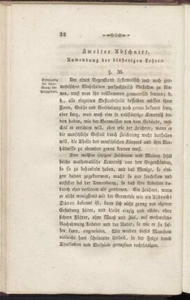 Zweiter Abschnitt. Anwendung der bisherigen Lehren.