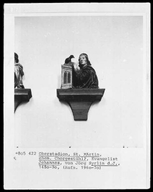 Wange eines ehemaligen Chorgestühls (?): Evangelist Johannes