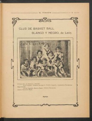 Club de basket ball Blanco y Negro, de León - [Fotografía]