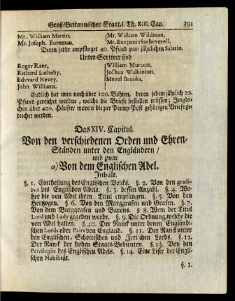 Das XIV. Capitul.