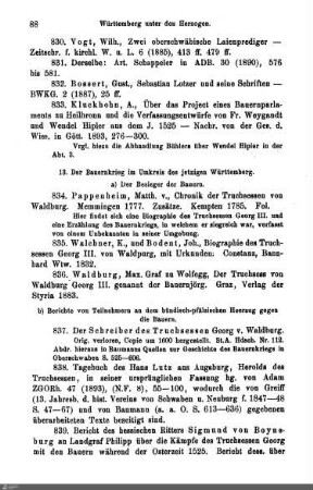 13. Der Bauernkrieg im Umkreis des jetzigen Württemberg